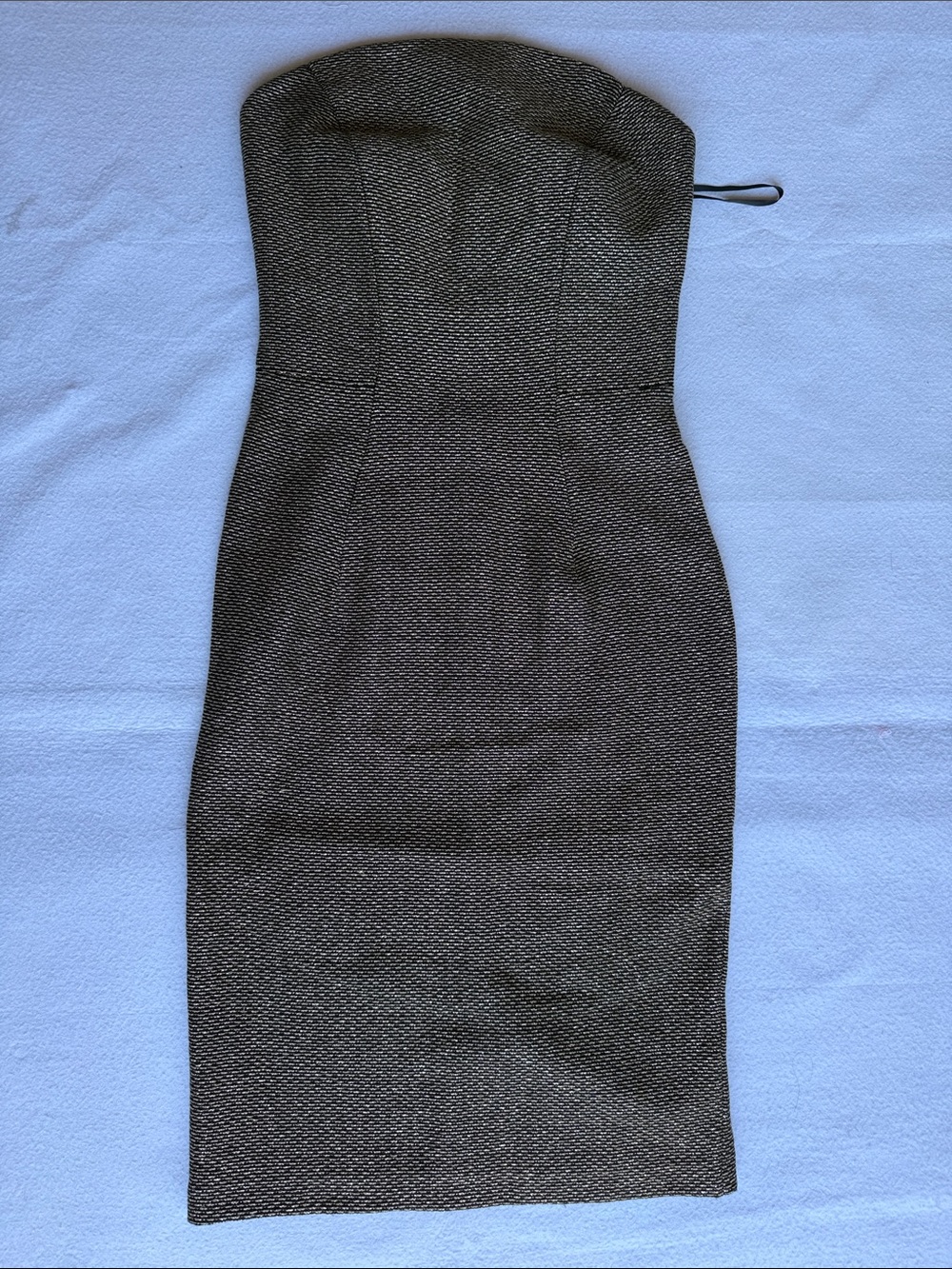 ST John cocktail Prom Strapless Textured Bodycon Dress - Black Metallic 2 formal
